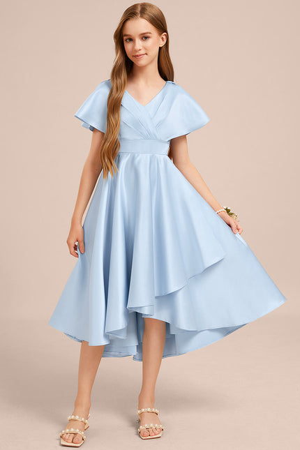 Robe Trapèze Satin Marine Chic