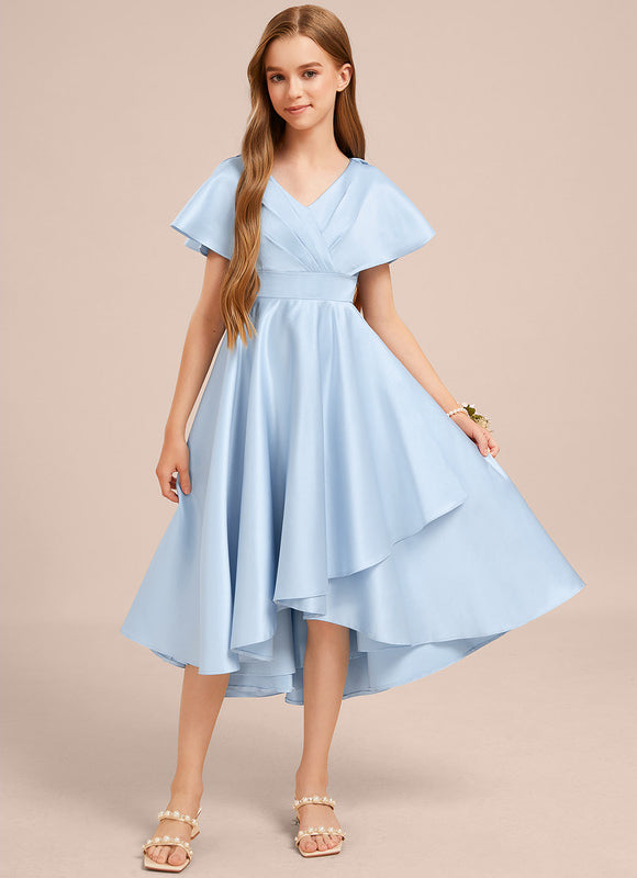 Robe Trapèze Satin Marine Chic