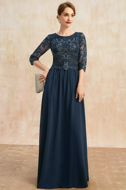 Robe Trapèze Élégance Marine Brodée - gallery 4