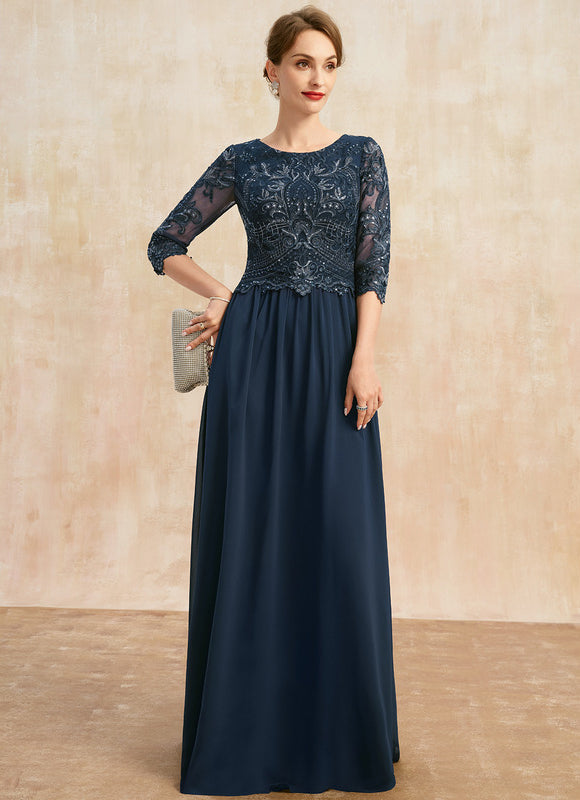 Robe Trapèze Élégance Marine Brodée - gallery 4