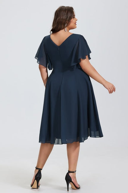 Robe Trapèze Drapé Élégant Chic - gallery 7