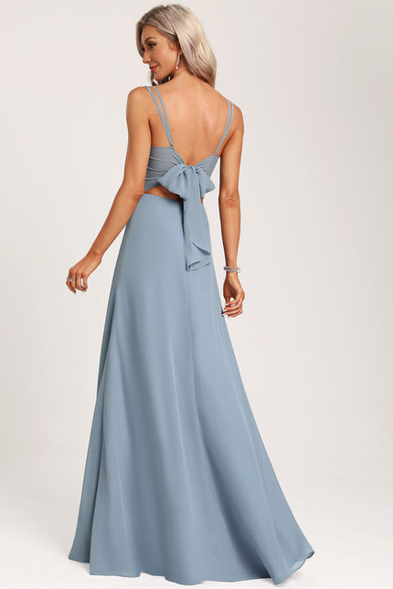 Robe Trapèze Mousseline Fendue - gallery 5