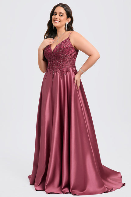 Robe Trapèze Bordeaux Brillant - gallery 7