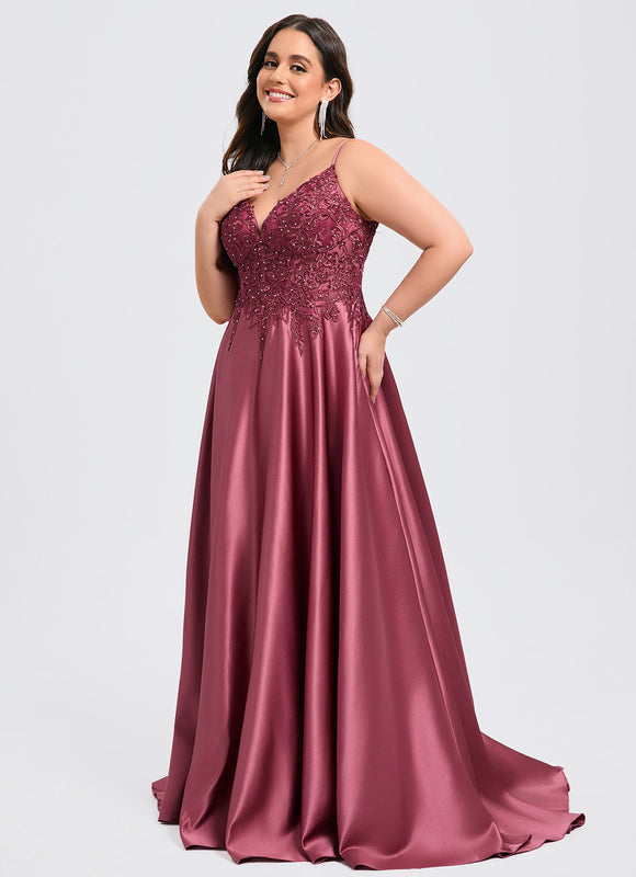 Robe Trapèze Bordeaux Brillant - gallery 7
