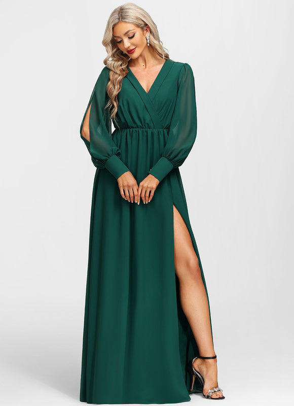 Robe Trapèze Élégante Mousseline - gallery 1
