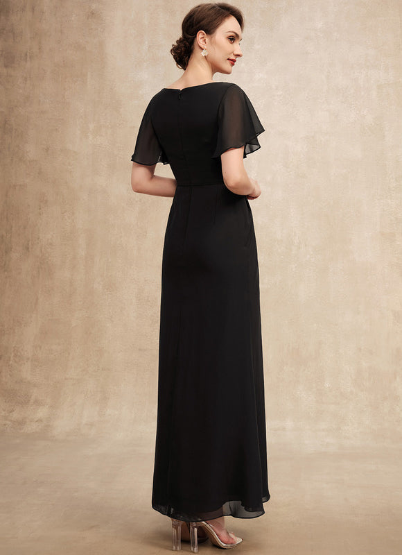 Robe Trapèze Noire Plissée Mousseline - gallery 6