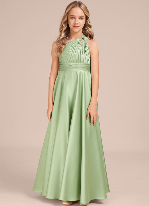 Robe Trapèze Satinée Menthe