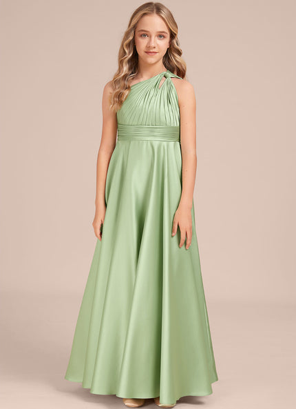 Robe Trapèze Satinée Menthe