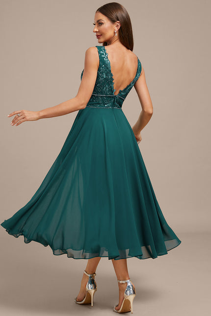 Robe Trapèze Émeraude Chic - gallery 6