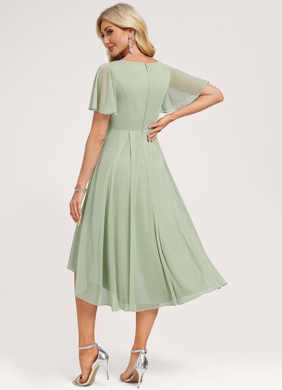 Robe Trapèze Aérienne Vaporeuse - gallery 5