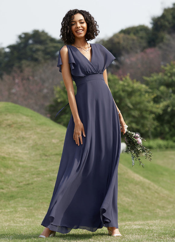 Robe Trapèze Longue Beige Élégante - gallery 6