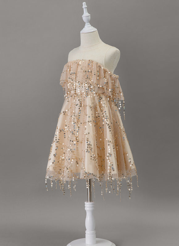 Robe Trapèze Précieuse Pailletée - gallery 2