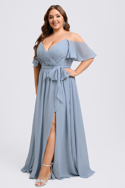 Robe Trapèze Aérienne Céleste - gallery 9