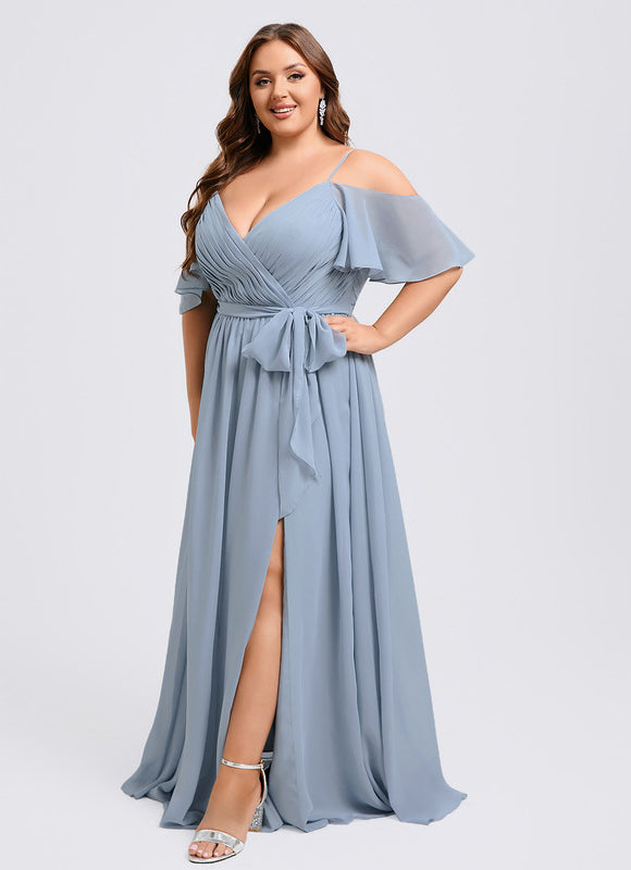 Robe Trapèze Aérienne Céleste - gallery 9