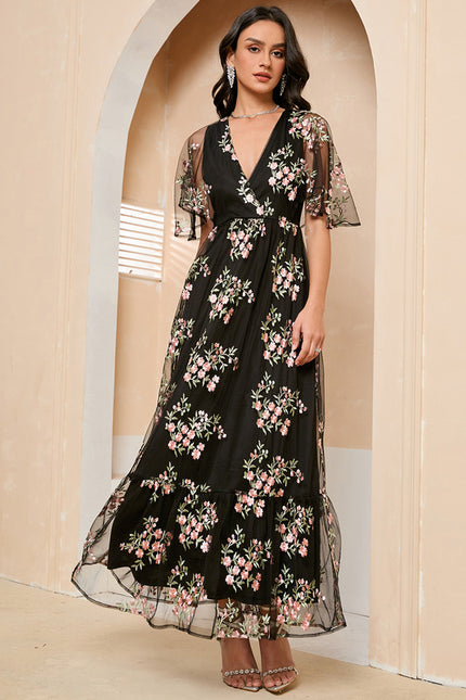 Robe Trapèze Lune Florale - gallery 3