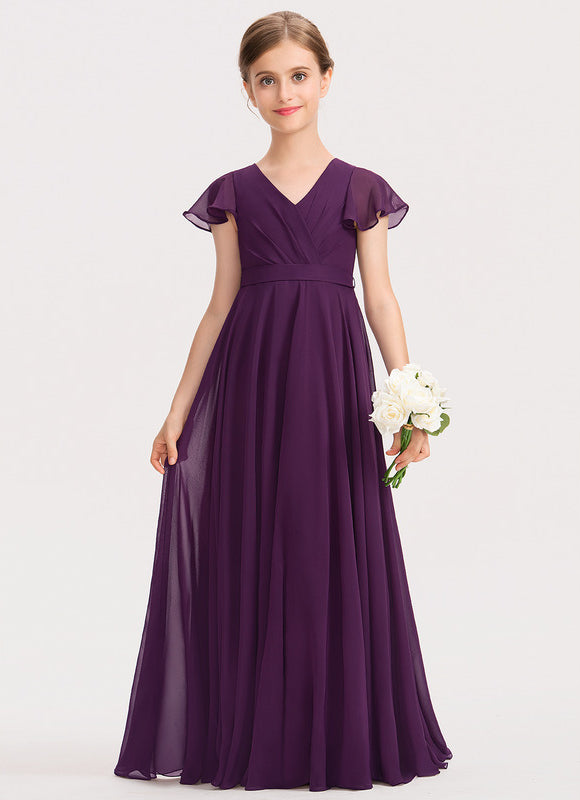 Robe Trapèze Lilas Flottant - gallery 2