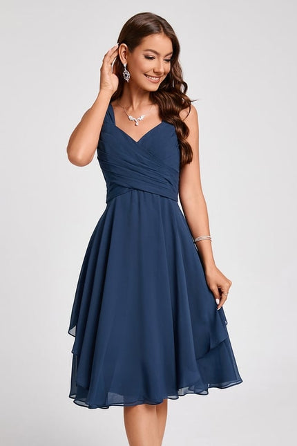 Robe Trapèze Drapé Élégant Chic - gallery 3