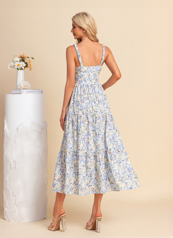 Robe Trapèze Rêve Azur Évasé - gallery 1