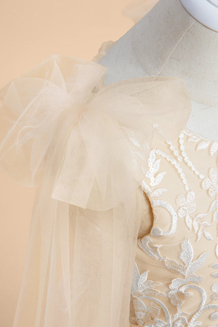 Robe Trapèze Tulle Écru - gallery 7