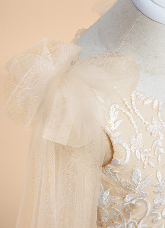 Robe Trapèze Tulle Écru - gallery 7