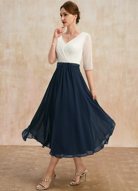 Robe Trapèze Éclat De Vague - gallery 4