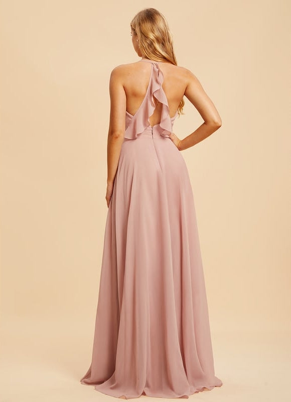 Robe Trapèze Mousseline Fendue - gallery 1