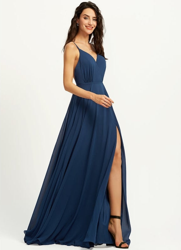 Robe Trapèze Longue Beige Élégante - gallery 3