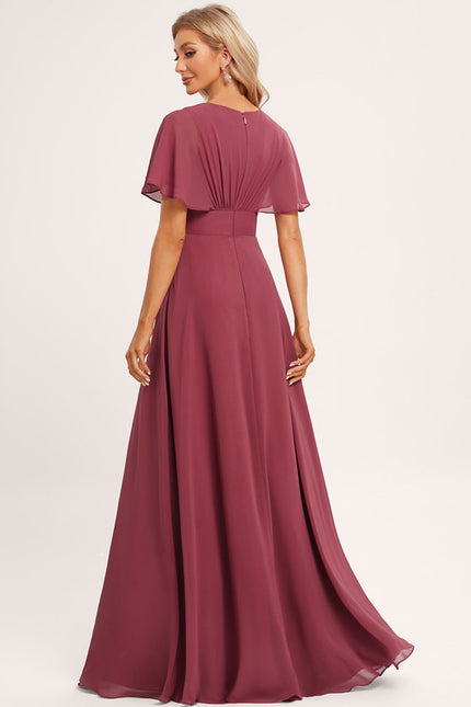 Robe Trapèze Mousseline Fendue - gallery 1