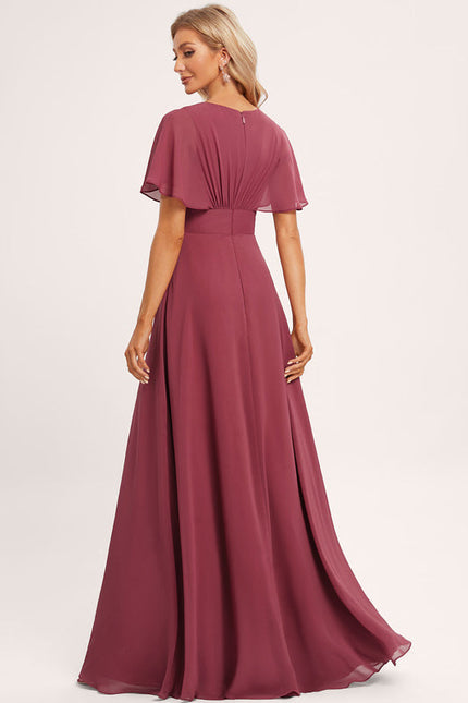 Robe Trapèze Mousseline Fendue - gallery 1