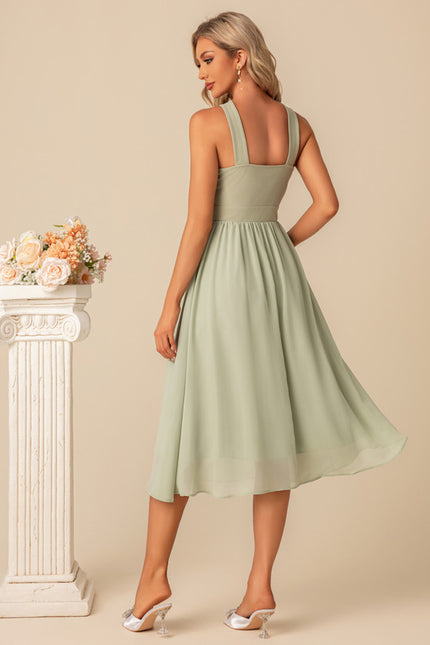 Robe Trapèze Vert Poudré - gallery 4