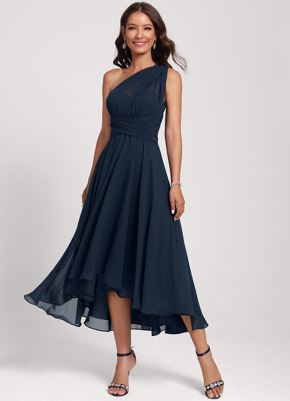 Robe Trapèze Mousseline Émeraude - gallery 4