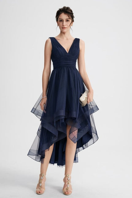 Robe Trapèze Bleue Marine Festive