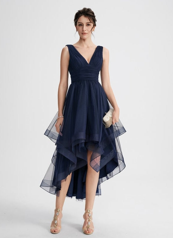 Robe Trapèze Bleue Marine Festive