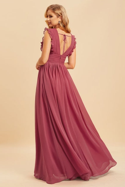 Robe Trapèze Mousseline Fendue - gallery 6