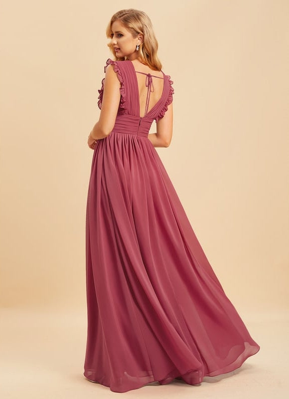 Robe Trapèze Mousseline Fendue - gallery 6