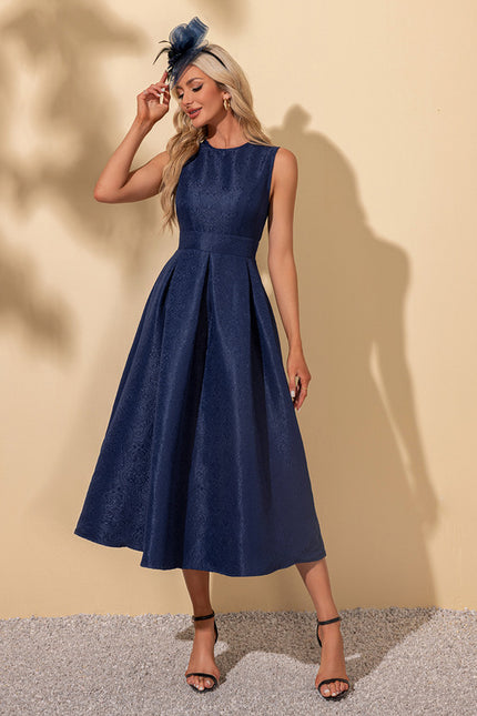 Robe Trapèze Midi Texturée - gallery 1