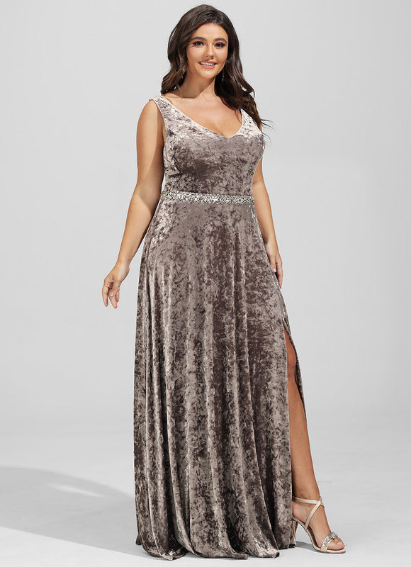 Robe Trapèze Satiné Sable Élégant - gallery 7