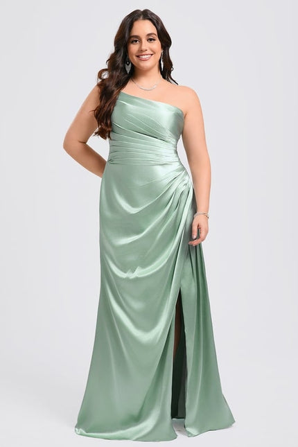 Robe Trapèze Satin Céleste - gallery 9