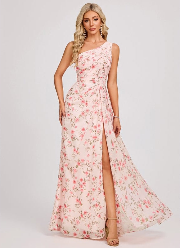Robe Trapèze Asymétrique Beige
