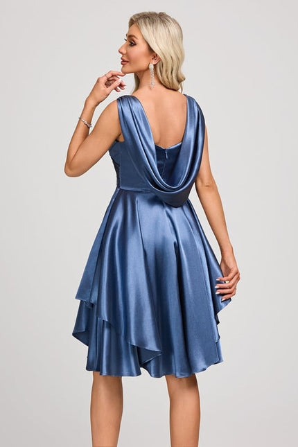 Robe Trapèze Satin Vortex - gallery 5