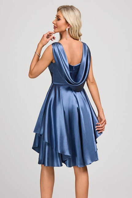 Robe Trapèze Satin Vortex - gallery 5