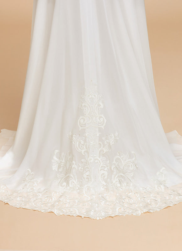 Robe Trapèze Éthérée Satinée - gallery 5