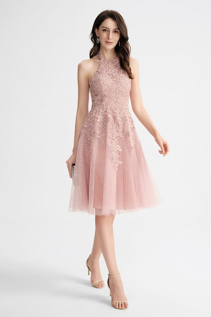 Robe Trapèze Lueur Rosée