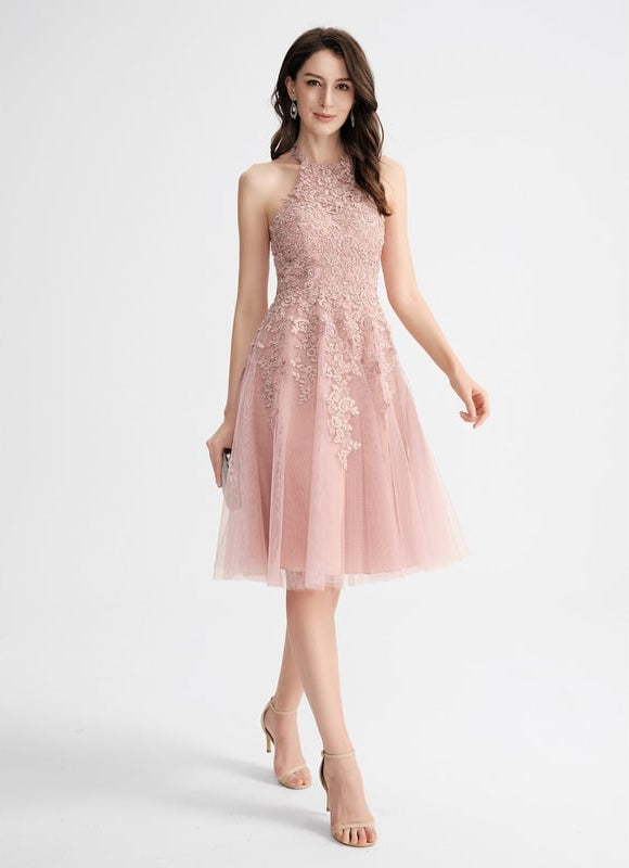 Robe Trapèze Lueur Rosée