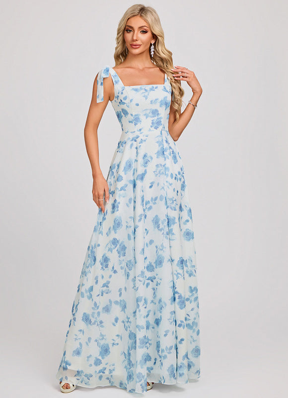 Robe Trapèze Élégante Vert Clair - gallery 1