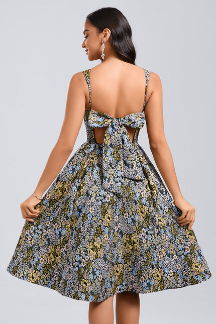 Robe Trapèze Jacquard Lumineuse - gallery 3