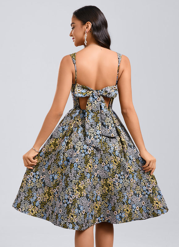 Robe Trapèze Jacquard Lumineuse - gallery 3