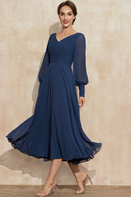 Robe Trapèze Chiffon Élégante - gallery 4
