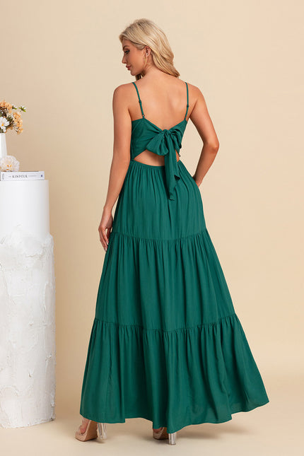 Robe Trapèze Maxi Vert Éclat - gallery 1