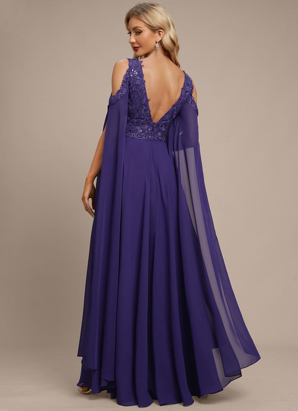 Robe Trapèze Éclat De Violettes - gallery 2